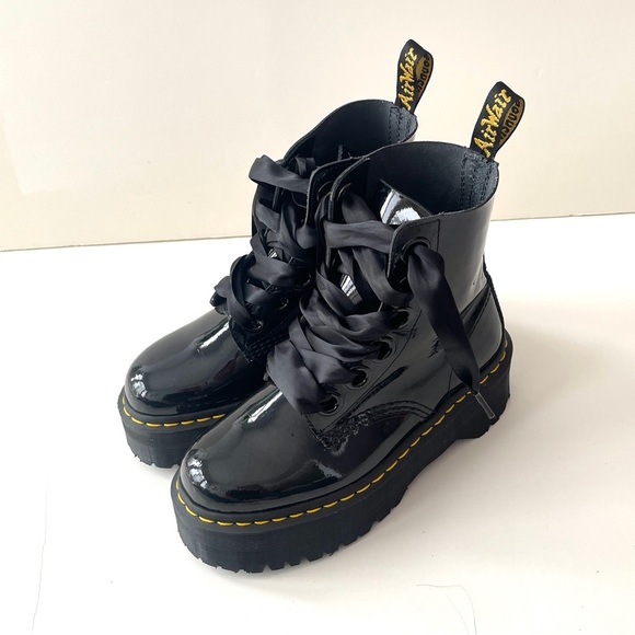 Dr. Martens Molly Patent Leather Lolita Platform Boot - Picture 8 of 14
